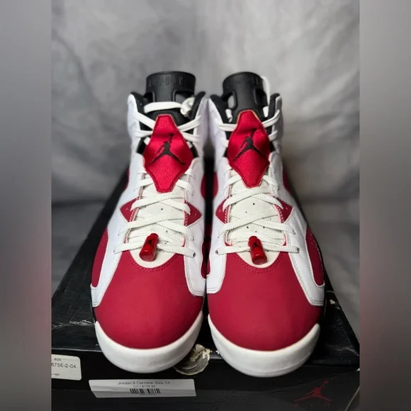 Air Jordan 6 Carmine Rare Retro White RedHigh